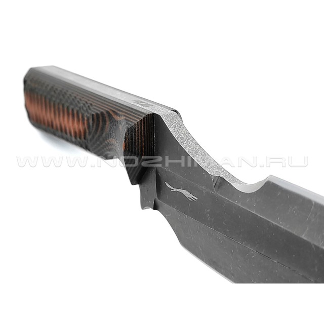 Волчий Век нож Карачун сталь PGK WA, рукоять G10 black & orange