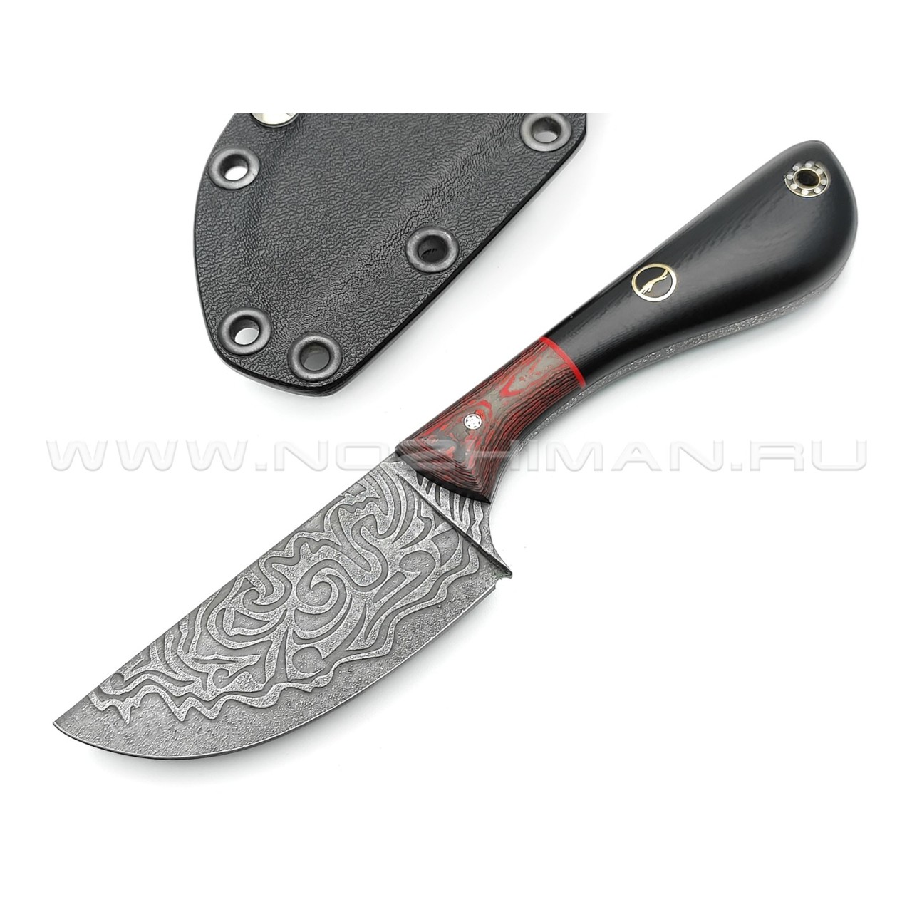 Волчий Век нож Шкуродёр Custom сталь CPM Rex 121 WA, рукоять Карбон, G10, мозаичные пины