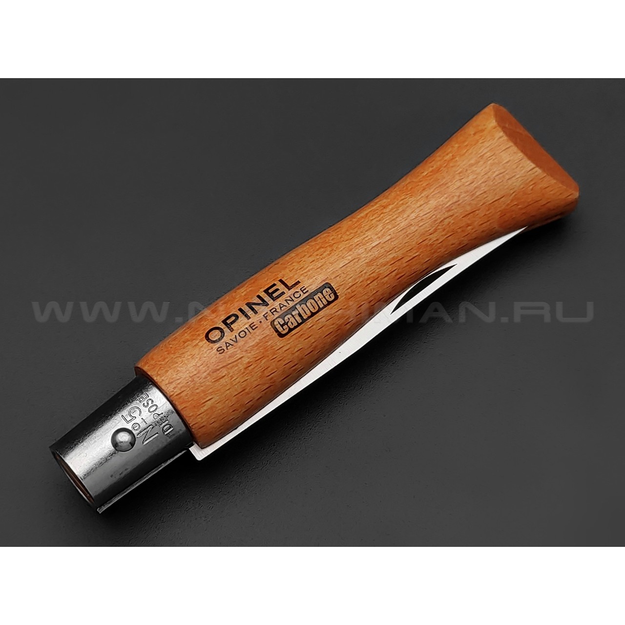 Нож Opinel Carbone №5 111050 сталь XC90, рукоять бук