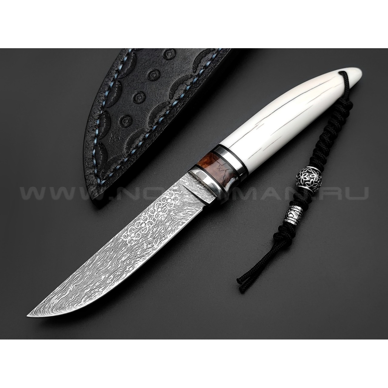 Волчий Век нож Слоник Custom, сталь CPM S125V WA, рукоять бивень моржа, зуб мамонта