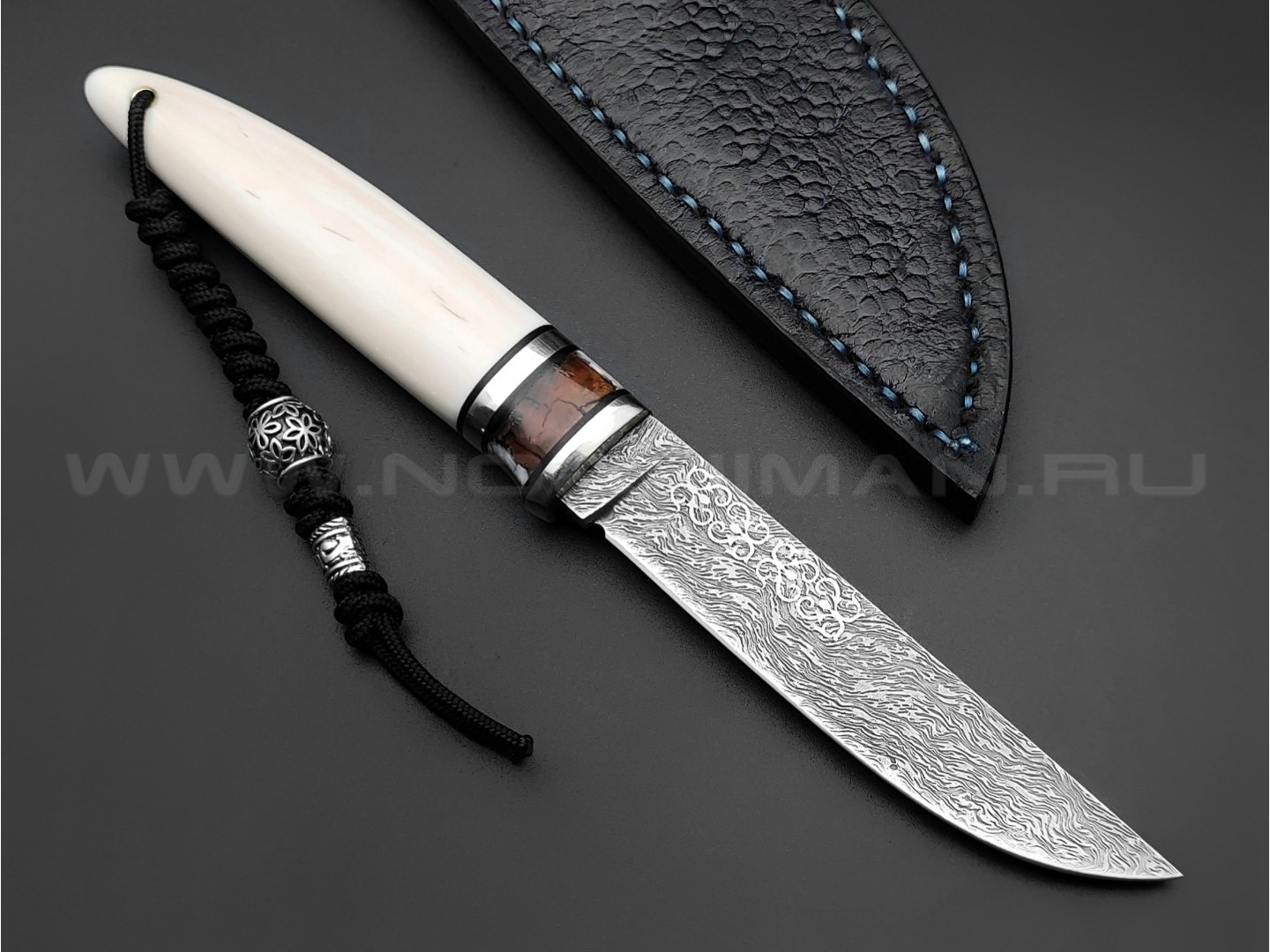 Волчий Век нож Слоник Custom, сталь CPM S125V WA, рукоять бивень моржа, зуб мамонта