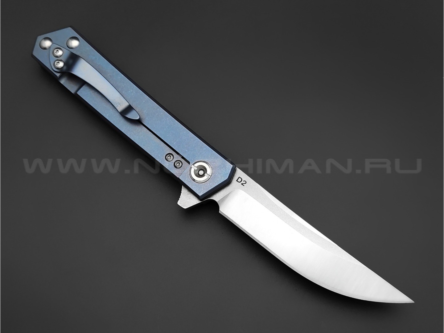 TuoTown нож TBD-9 Blue сталь D2, рукоять Titanium