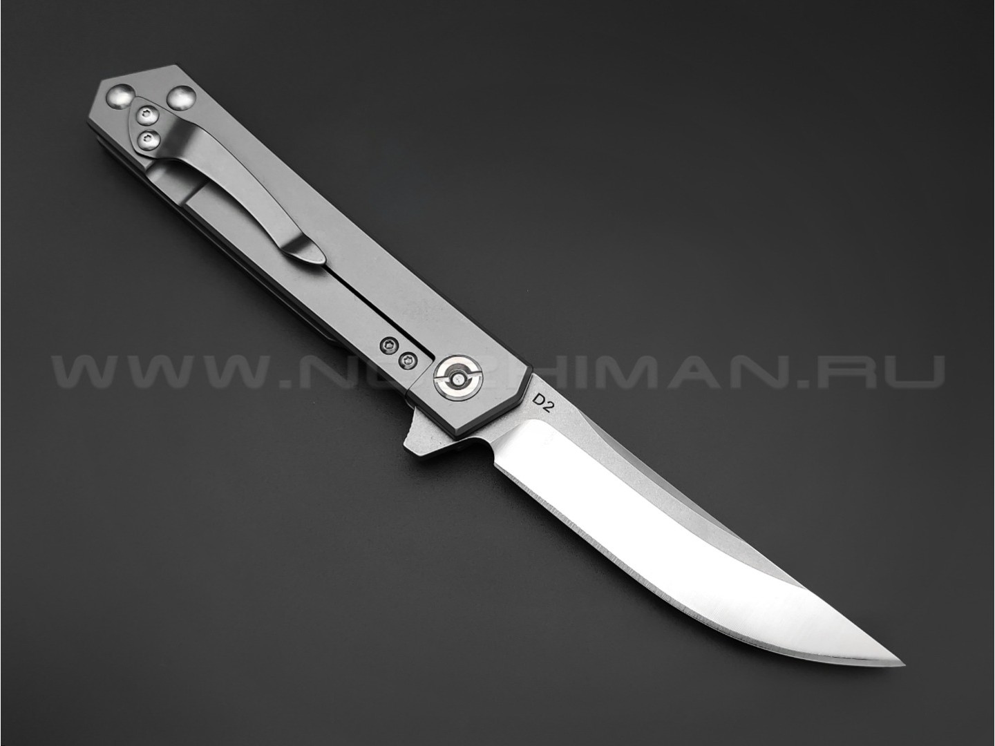 TuoTown нож TBD-10 Grey сталь D2, рукоять Titanium