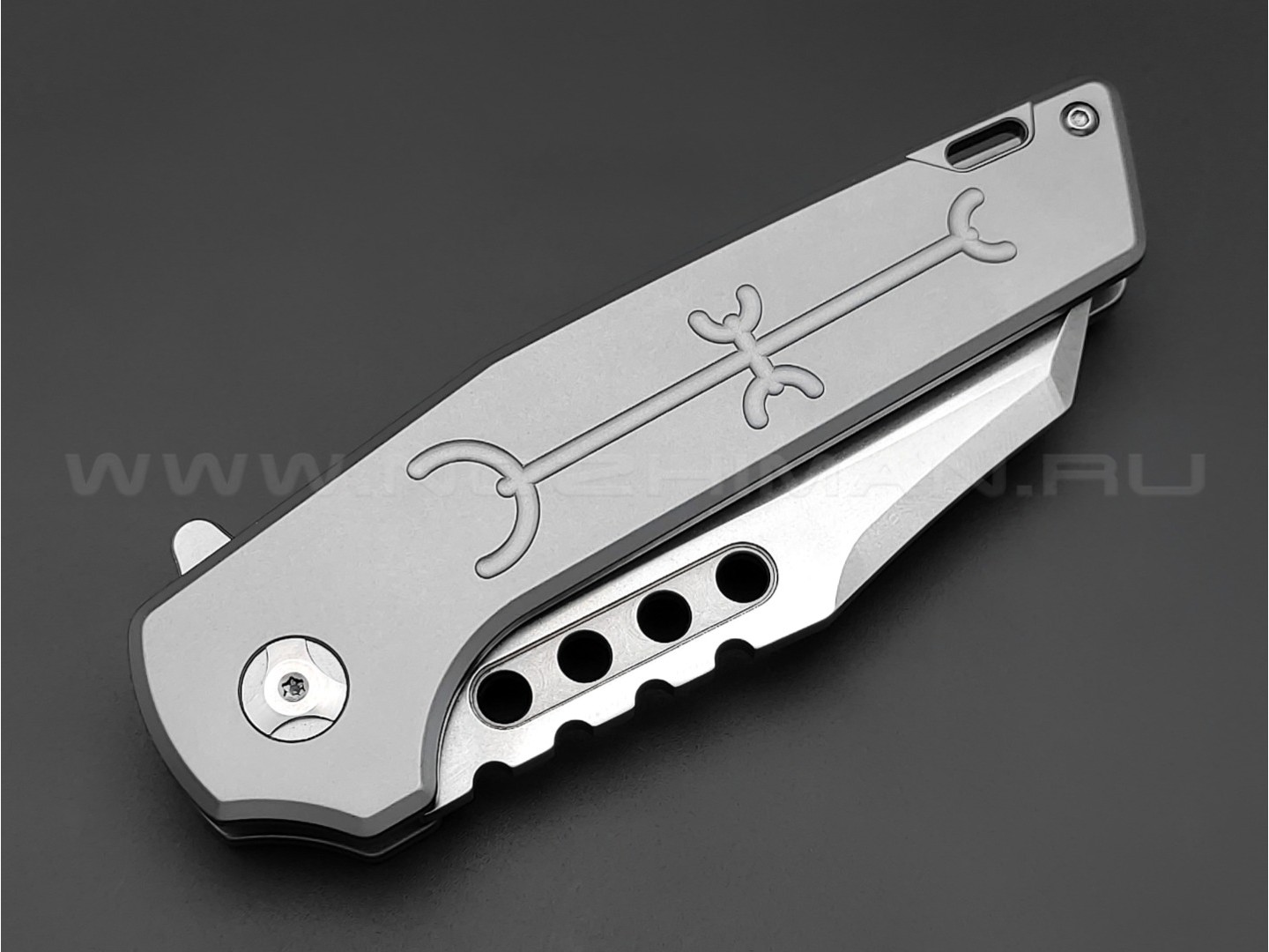 TuoTown нож TBD-1 Grey сталь D2, рукоять Titanium