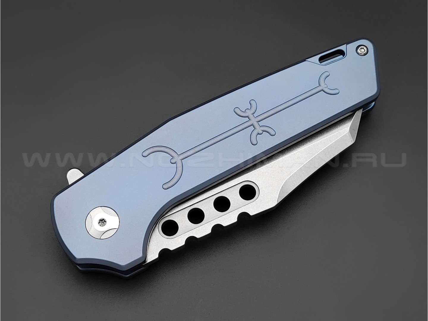 TuoTown нож TBD-3 Blue сталь D2, рукоять Titanium