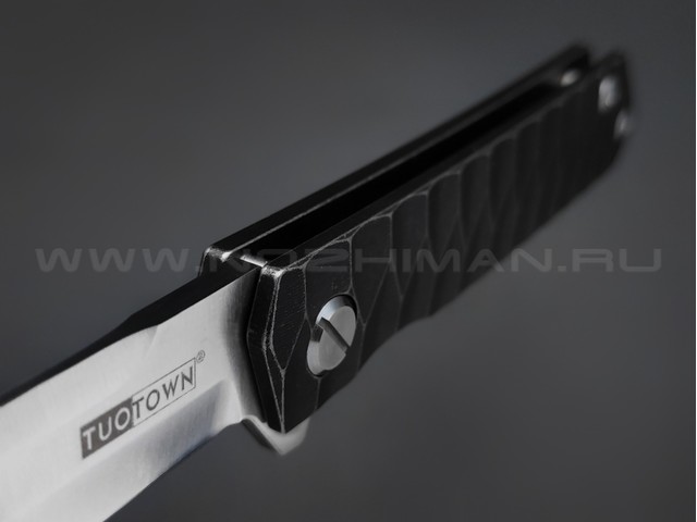 TuoTown нож DBSW-B Black сталь D2, рукоять Titanium