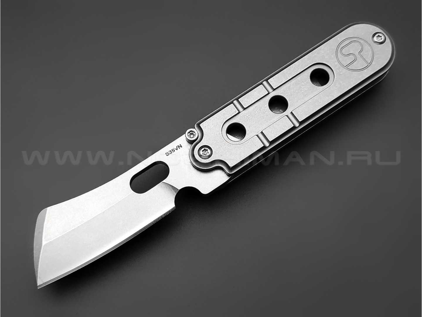 TuoTown нож TSS-04 Grey сталь S35VN, рукоять Titanium