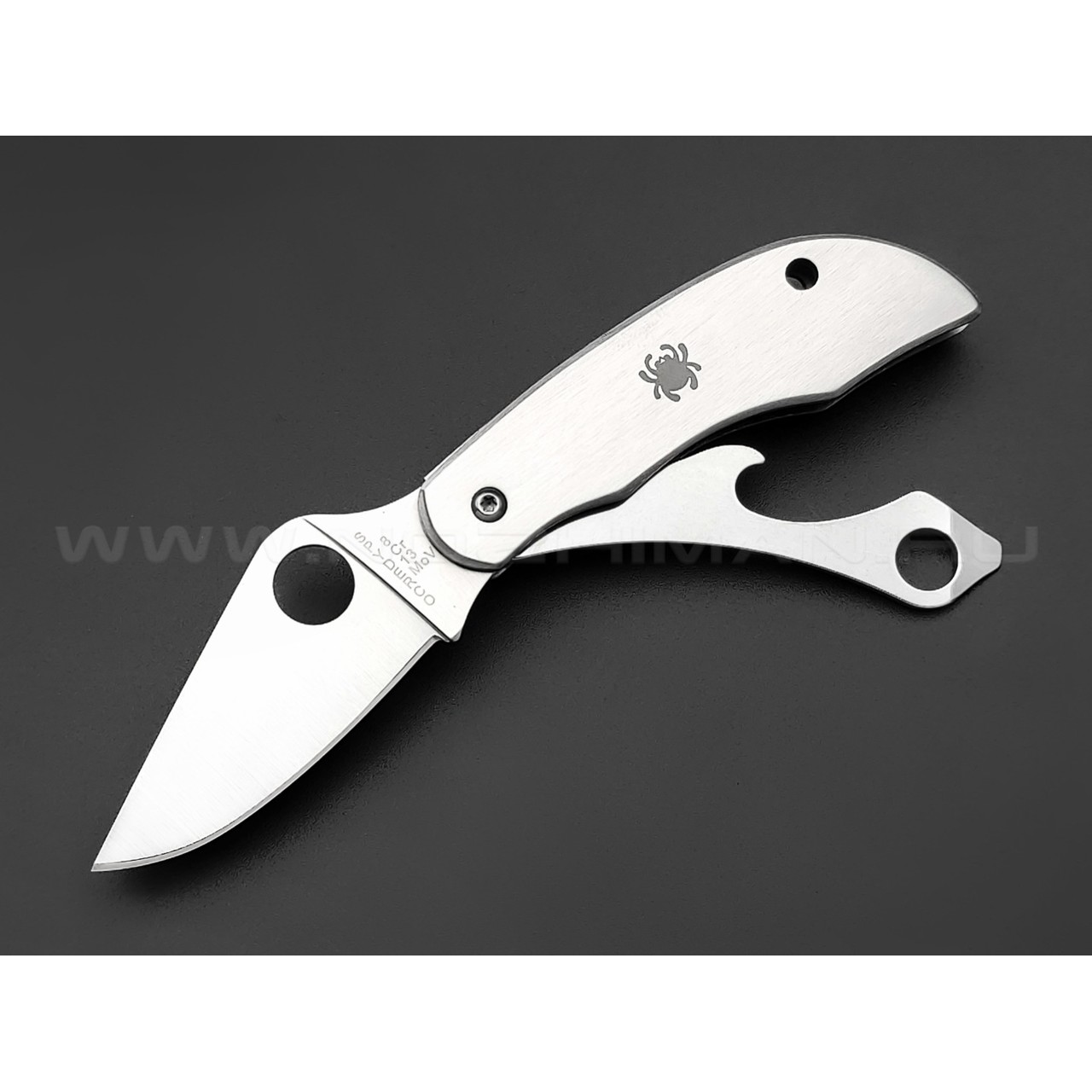 Нож Spyderco ClipiTool Bottle Opener & Screwdriver C175P сталь 8Cr13MoV, рукоять Stainless Steel