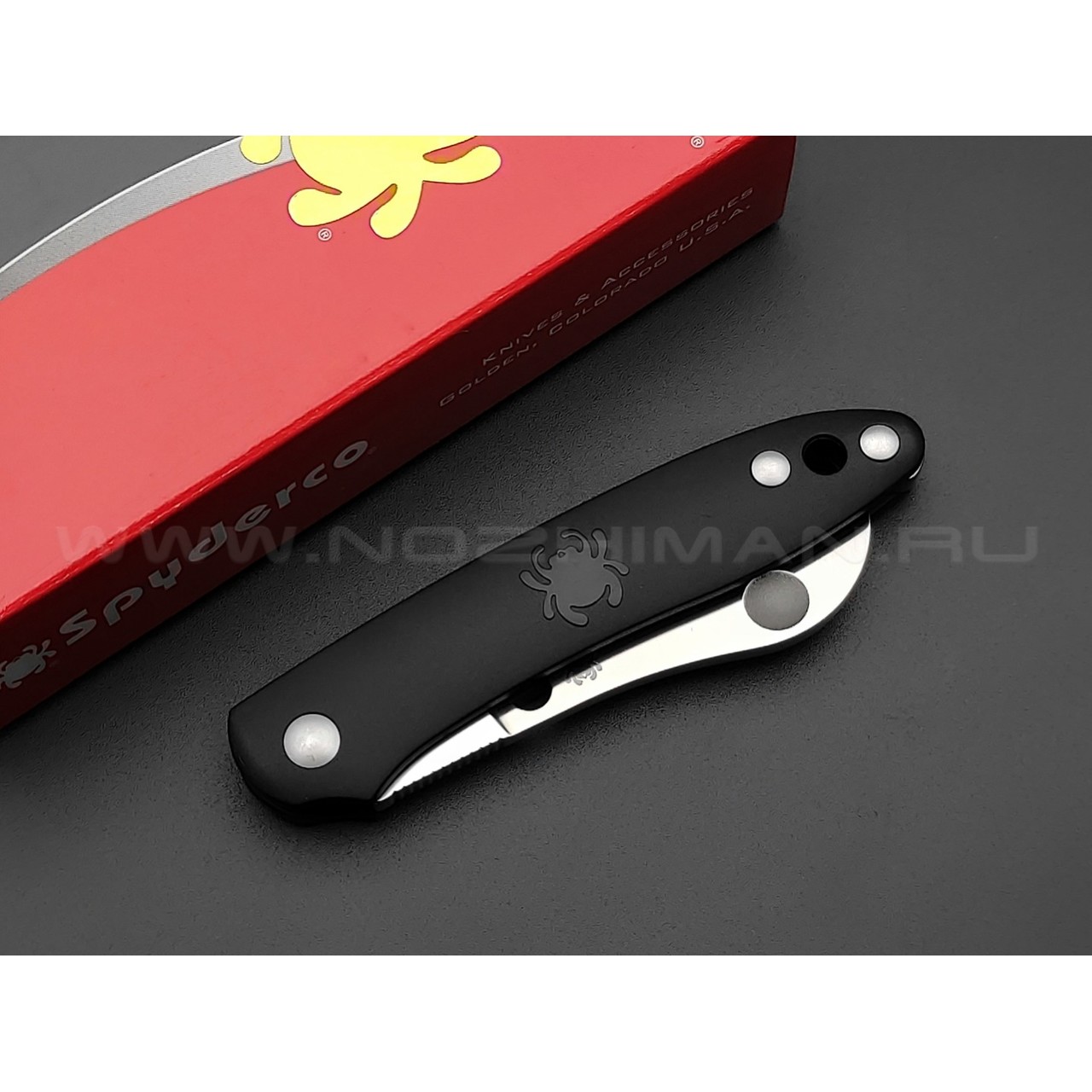 Нож Spyderco Roadie C189PBK сталь N690Co, рукоять FRN black
