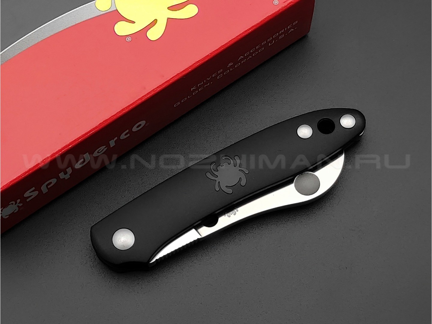 Нож Spyderco Roadie C189PBK сталь N690Co, рукоять FRN black