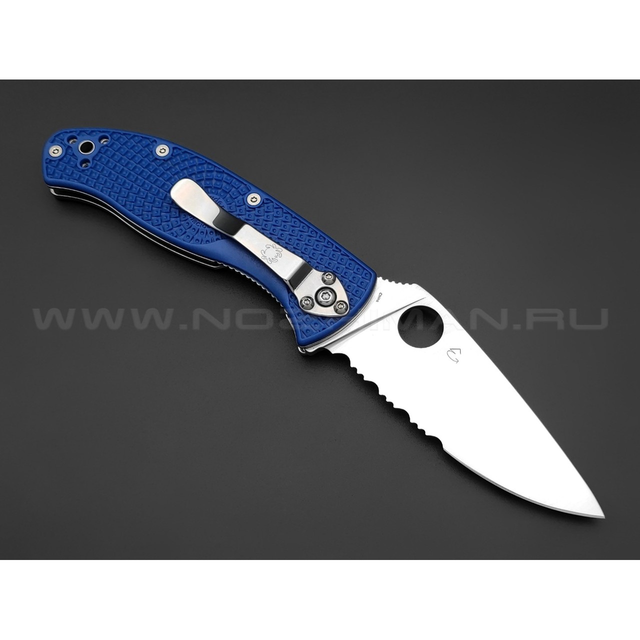Нож Spyderco Tenacious Lightweight C122PSBL сталь CPM S35VN, рукоять FRN blue