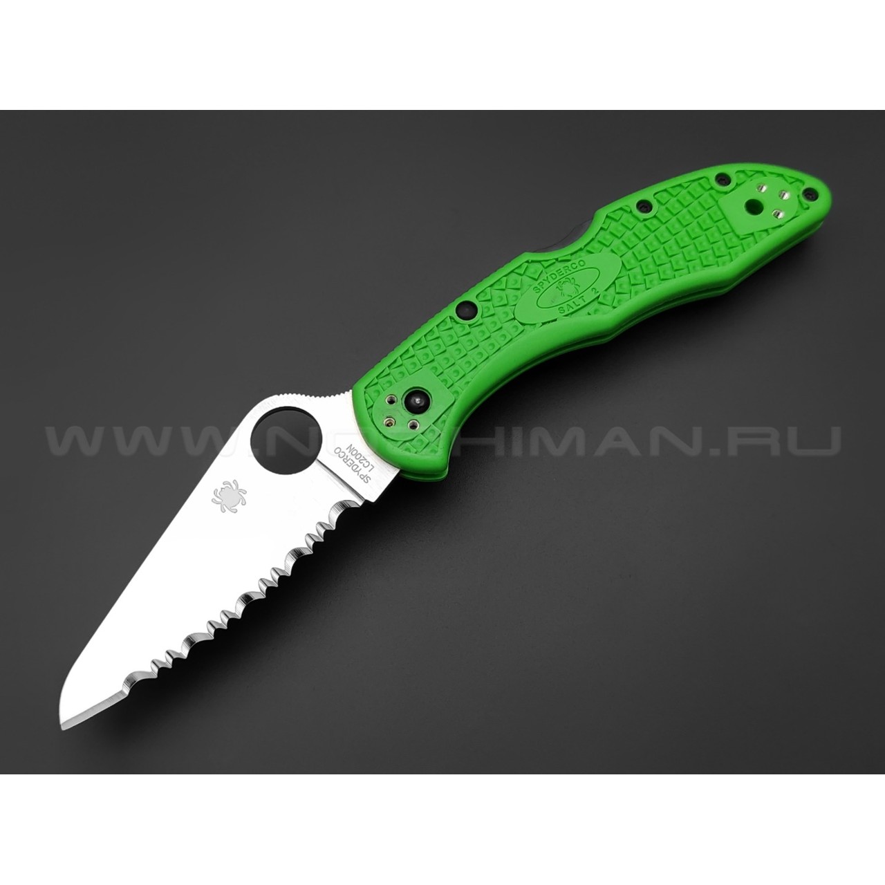 Нож Spyderco Salt 2 C88FSGR2 сталь LC200N, рукоять FRN Green