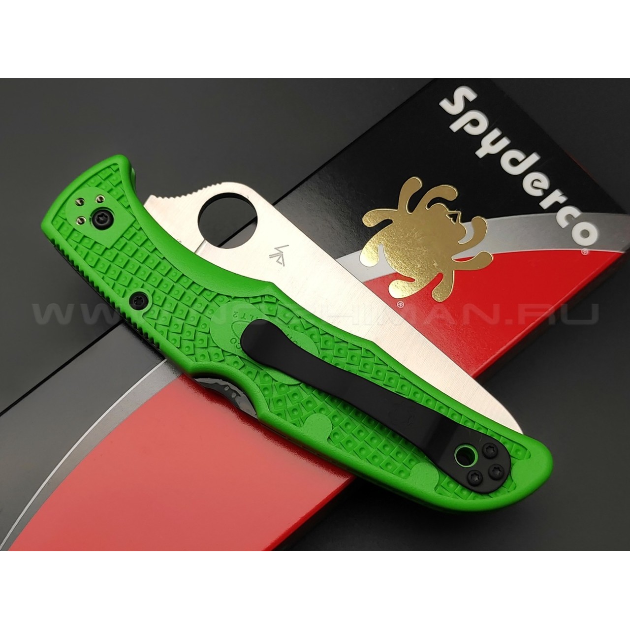 Нож Spyderco Pacific Salt 2 C91FPGR2 сталь LC200N, рукоять FRN Green