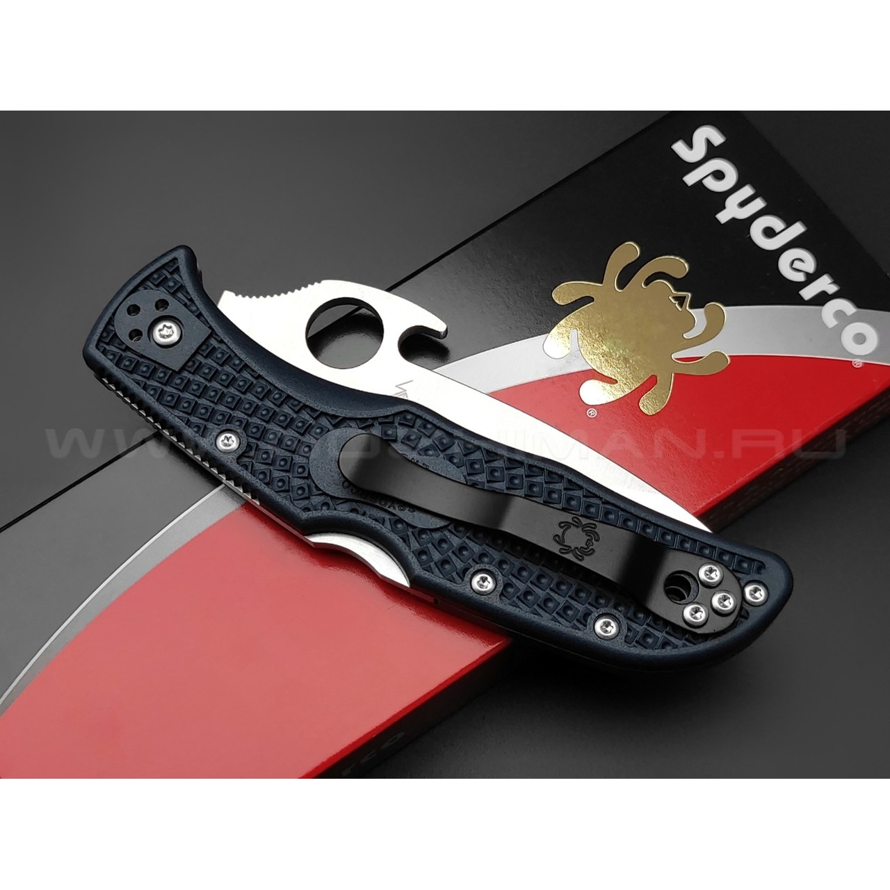 Нож Spyderco Endela Emerson Opener C243PGYW сталь VG-10, рукоять FRN Blue-gray