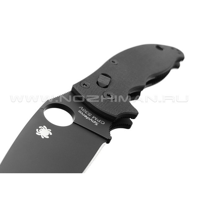 Нож Spyderco Manix 2 Black C101GPBBK2 сталь CPM S30V DLC, рукоять G10