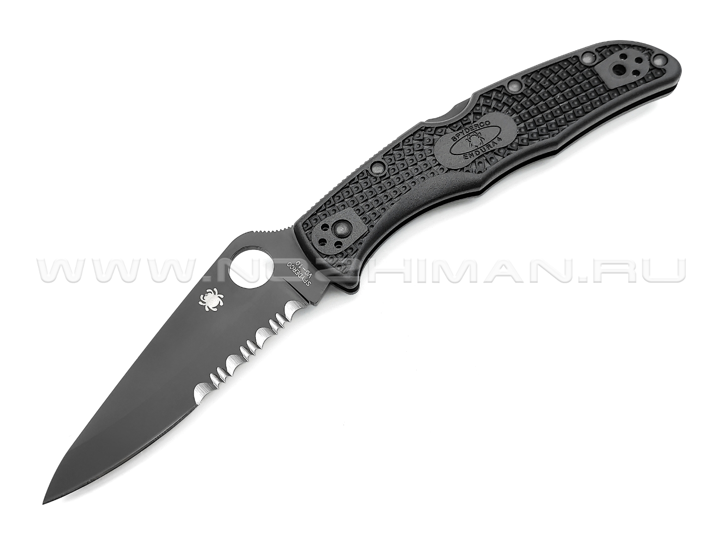 Нож Spyderco Endura 4 Black C10PSBBK сталь VG-10, рукоять FRN black