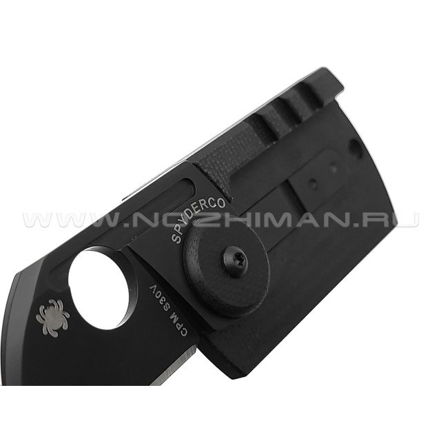 Нож Spyderco Dog Tag C188CFBBKP сталь CPM S30V, рукоять Laminate G10, Carbon fiber