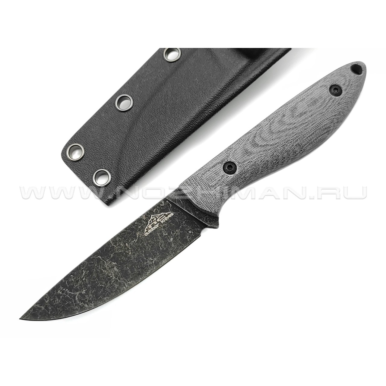 N.C.Custom нож Fry сталь X105 блэквош, рукоять микарта, ножны kydex