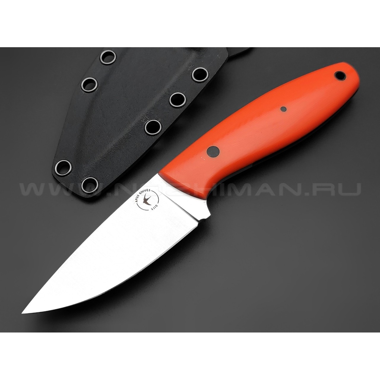 Апус нож Shorty сталь K110, рукоять G10 orange