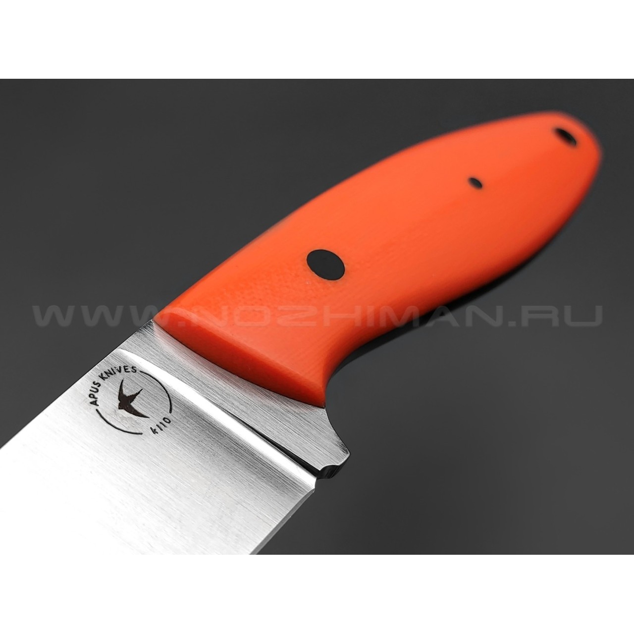Апус нож Shorty сталь K110, рукоять G10 orange