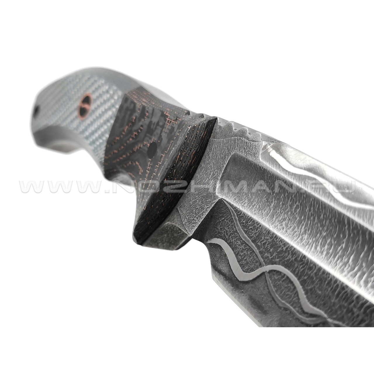 Волчий Век нож Команданте Brutal Concept сталь Elmax WA 12 mm, рукоять Carbon fiber, Silver Twill