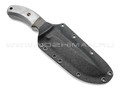 Волчий Век нож Команданте Brutal Concept сталь Elmax WA 12 mm, рукоять Carbon fiber, Silver Twill