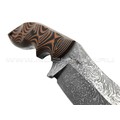 Волчий Век нож Кондрат 12 сталь PGK WA дамаскаж, рукоять G10 black & orange Волчий Век нож Кондрат 12 сталь PGK WA дамаскаж, рукоять G10 black & orange