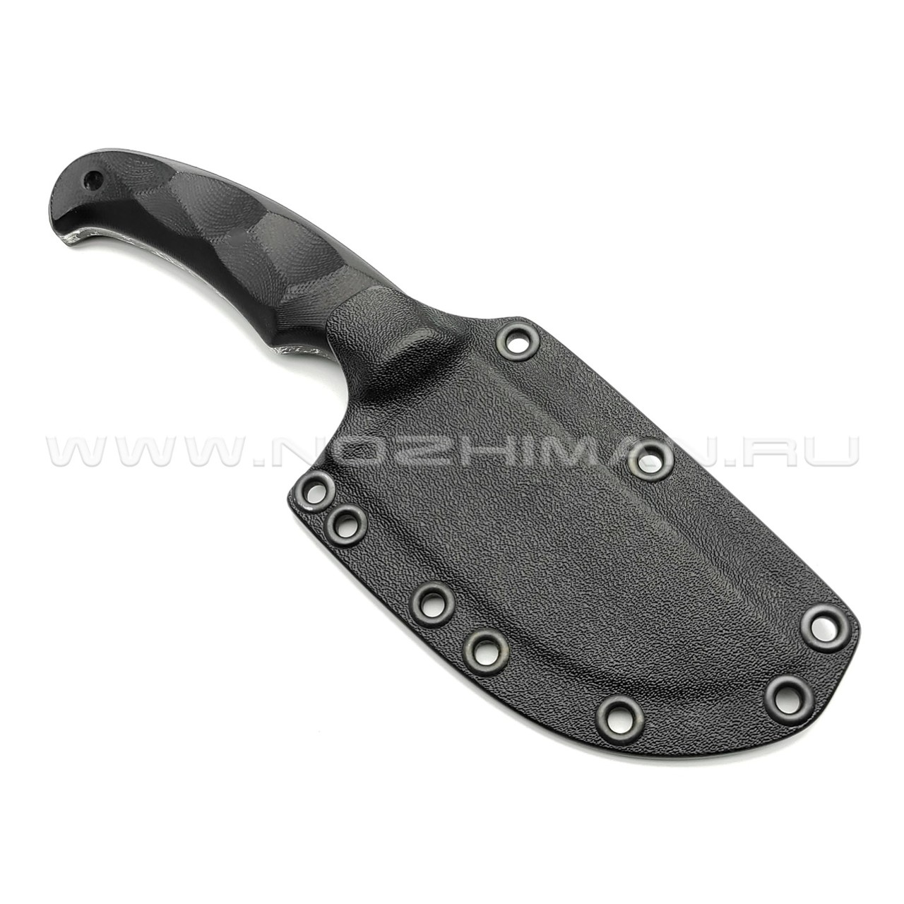 Волчий Век нож Шихан сталь Niolox WA дамаскаж, рукоять G10 black
