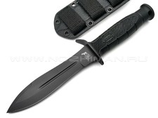 Saro нож Кречет черный, сталь 65Г, рукоять резина