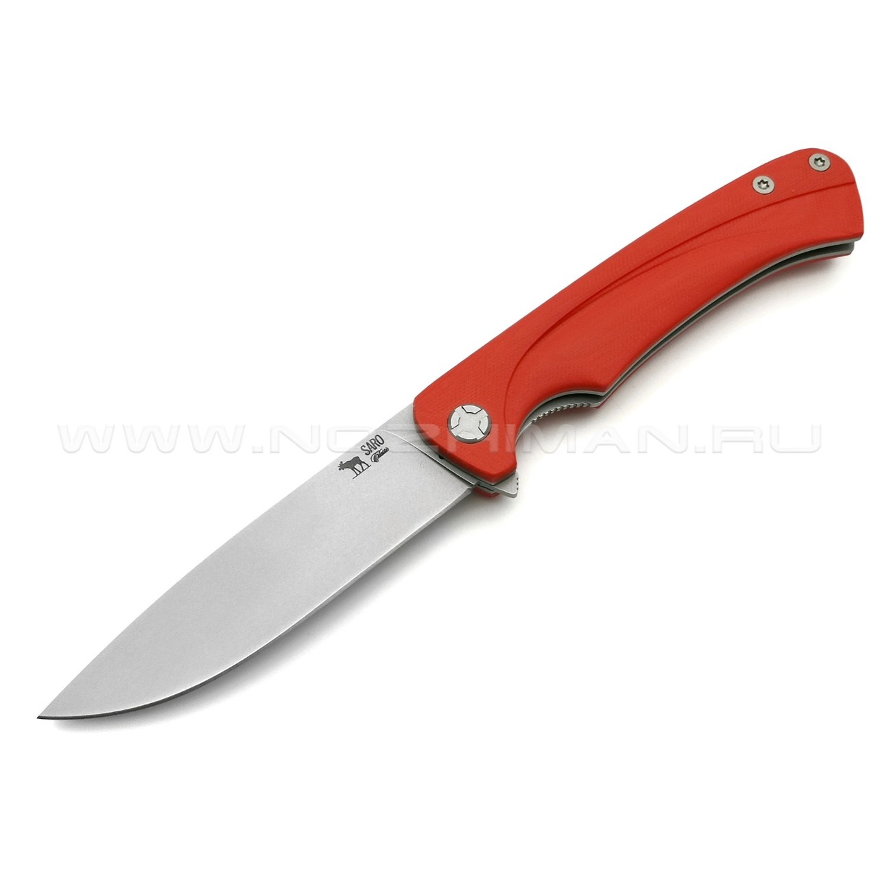 Saro нож Чиж Плюс, сталь N690, рукоять G10 red