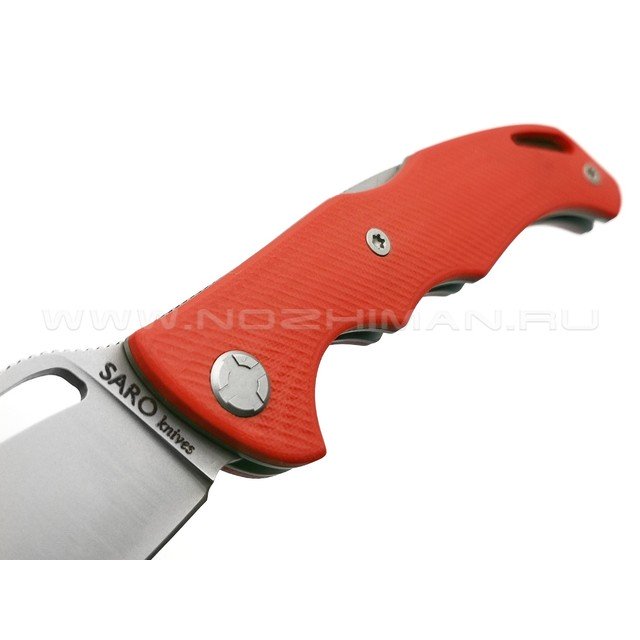 Saro нож Кайман EVO сталь K110, рукоять G10 red