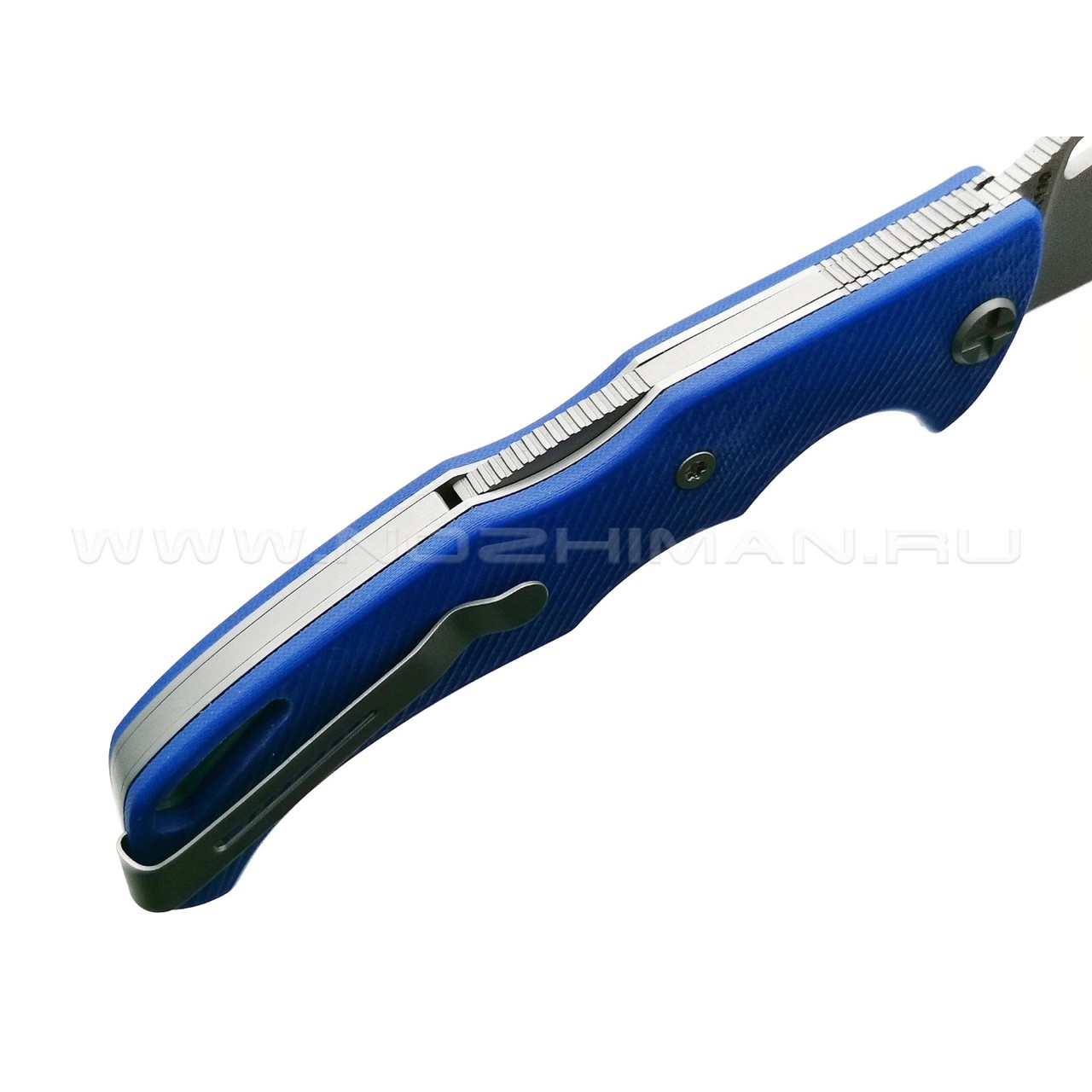 Saro нож Кайман EVO сталь K110, рукоять G10 blue