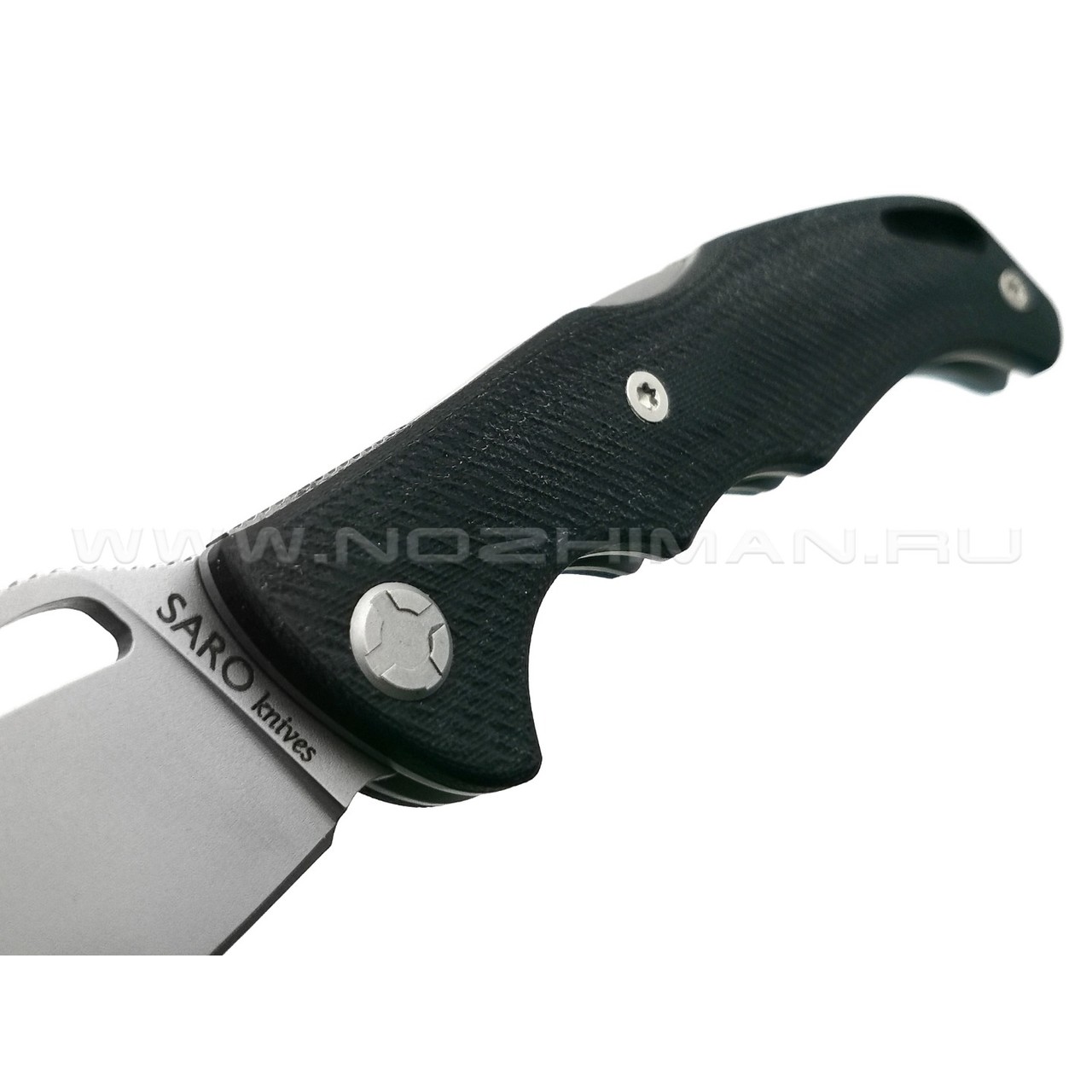 Saro нож Кайман EVO сталь K110, рукоять G10 black