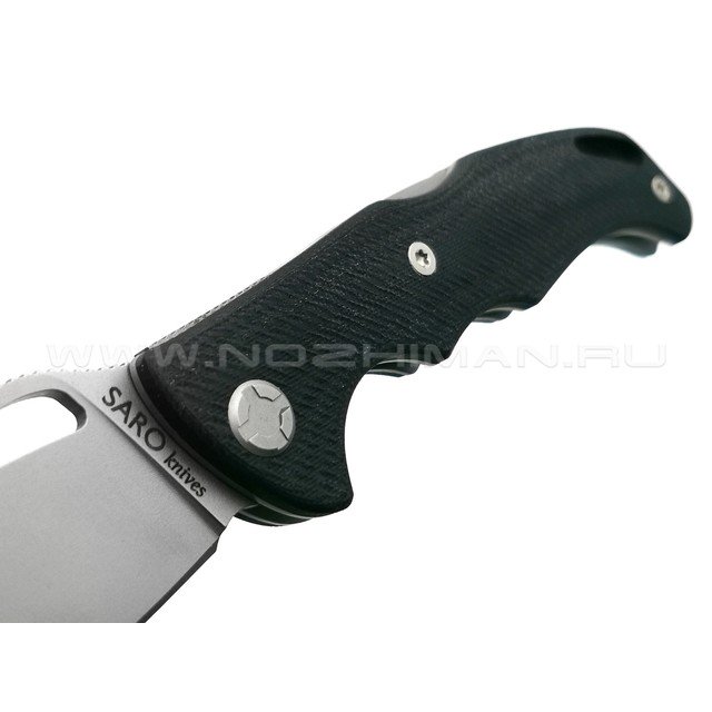Saro нож Кайман EVO сталь K110, рукоять G10 black