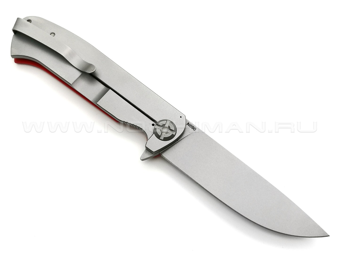 Saro нож Чиж сталь N690, рукоять G10 red
