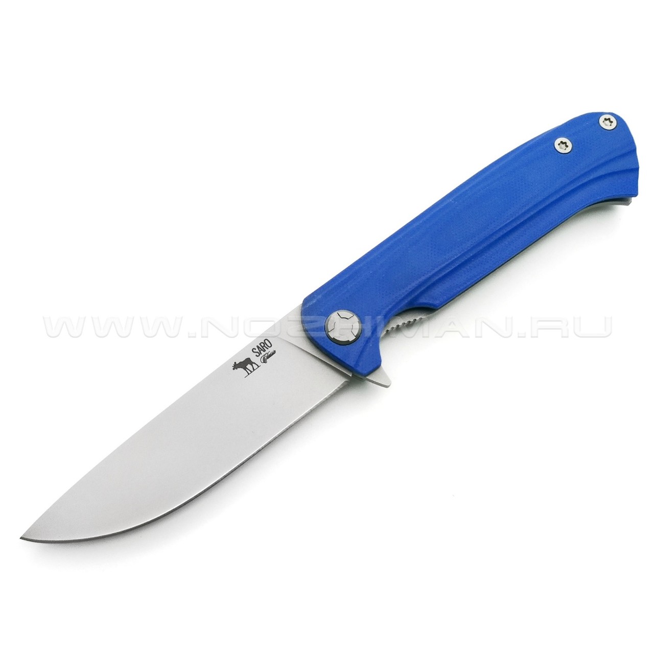 Saro нож Чиж Next сталь N690, рукоять G10 blue