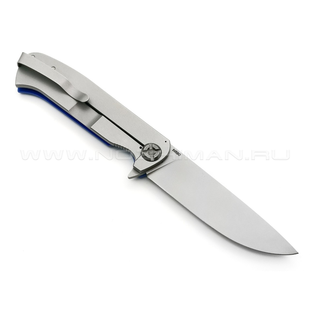 Saro нож Чиж Next сталь N690, рукоять G10 blue