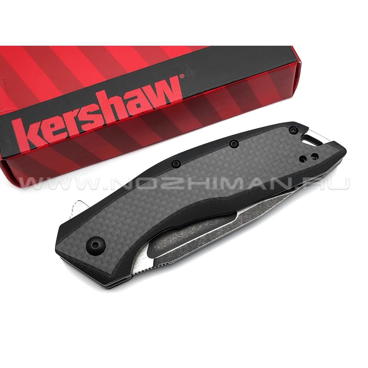 Нож Kershaw Flourish 3935 сталь 8Cr13MoV, рукоять G10, Carbon fiber