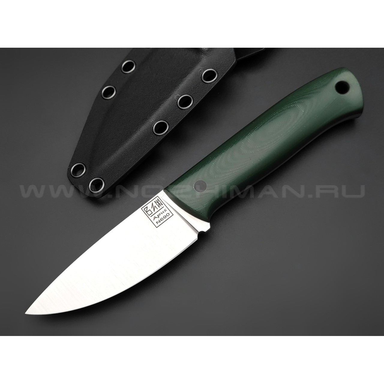 ZH Knives нож F5 сталь N690 satin, рукоять G10 olive