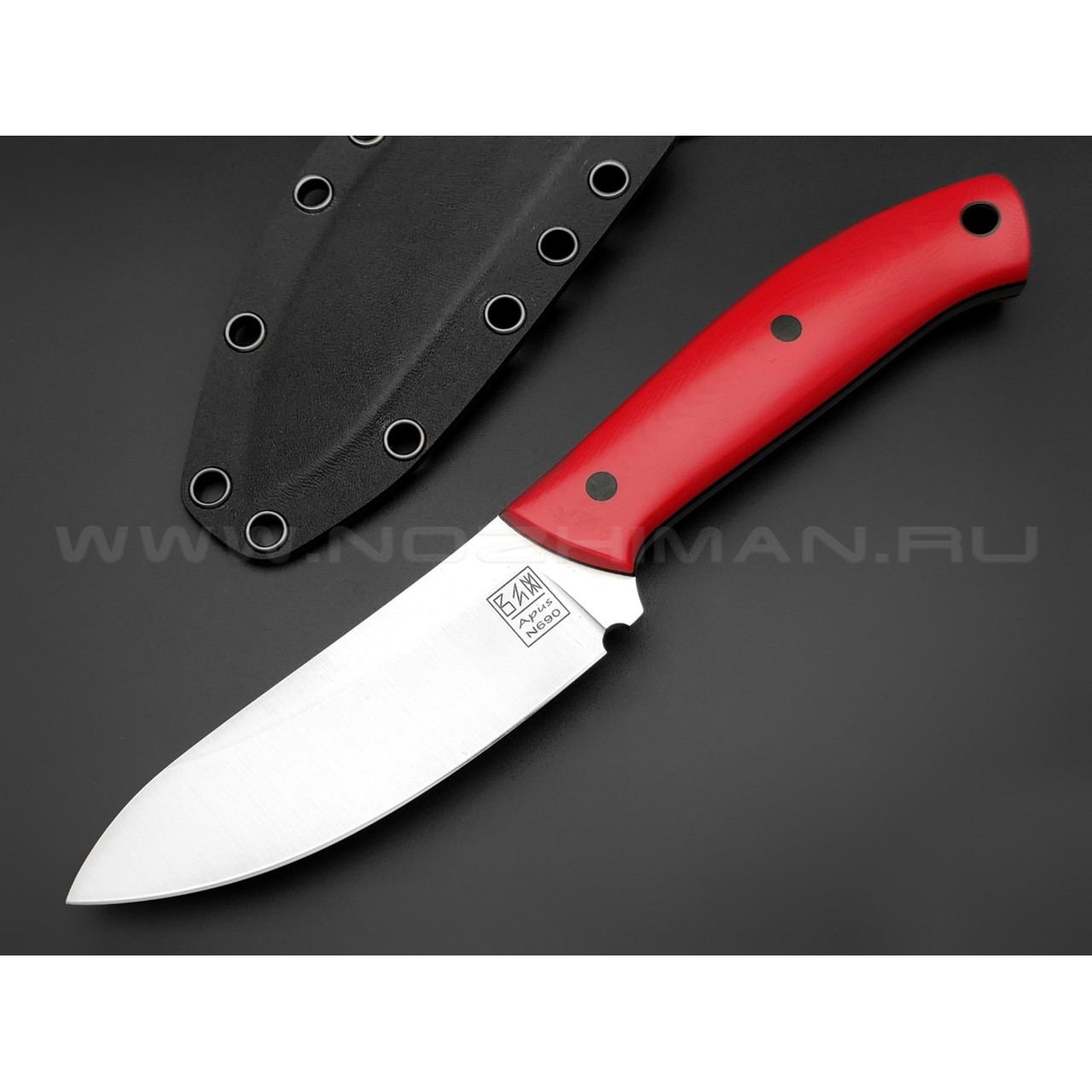 ZH Knives нож Ctrl+Z увеличенный, сталь N690 satin, рукоять G10 red