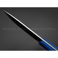 ZH Knives нож Bullet сталь K110 satin, рукоять G10 blue ZH Knives нож Bullet сталь K110 satin, рукоять G10 blue