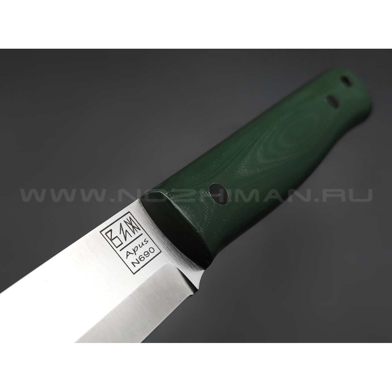 ZH Knives нож Bushcraft сталь N690 satin, рукоять G10 olive