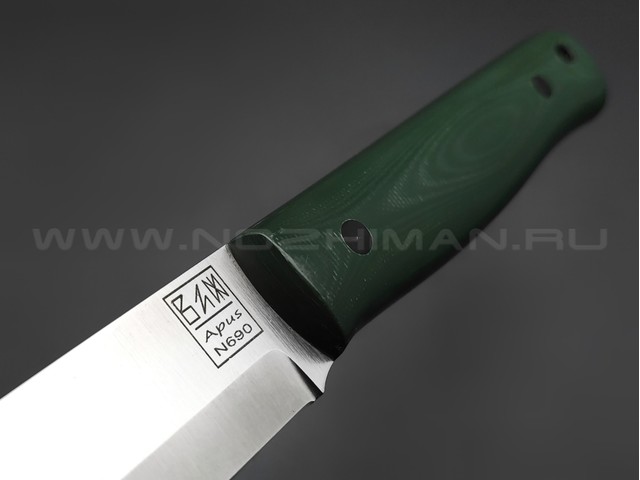 ZH Knives нож Bushcraft сталь N690 satin, рукоять G10 olive