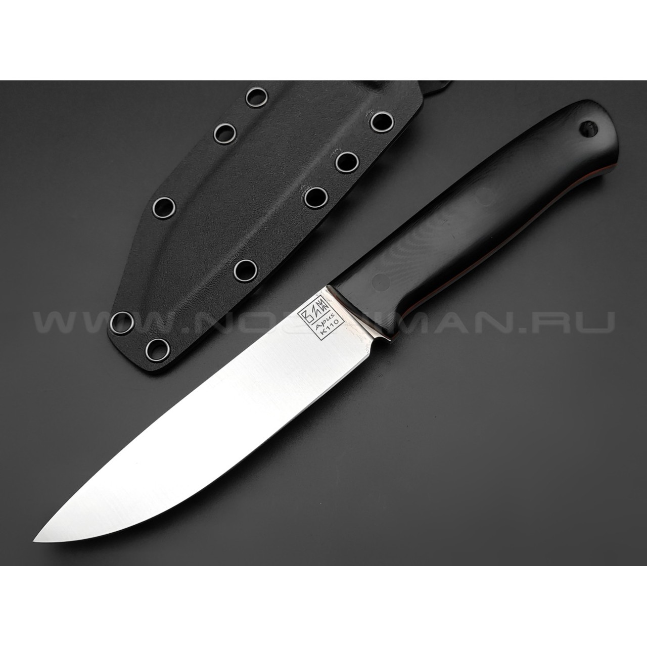 ZH Knives нож Bullet сталь K110 satin, рукоять G10 black