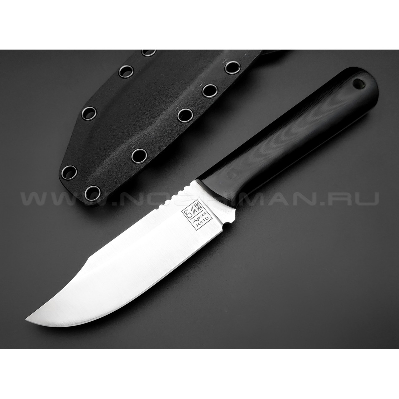 ZH Knives нож Bowie сталь K110 satin, рукоять G10 black