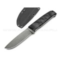 Волчий Век нож Wolfkniven сталь PGK WA блэквош, рукоять G10 black