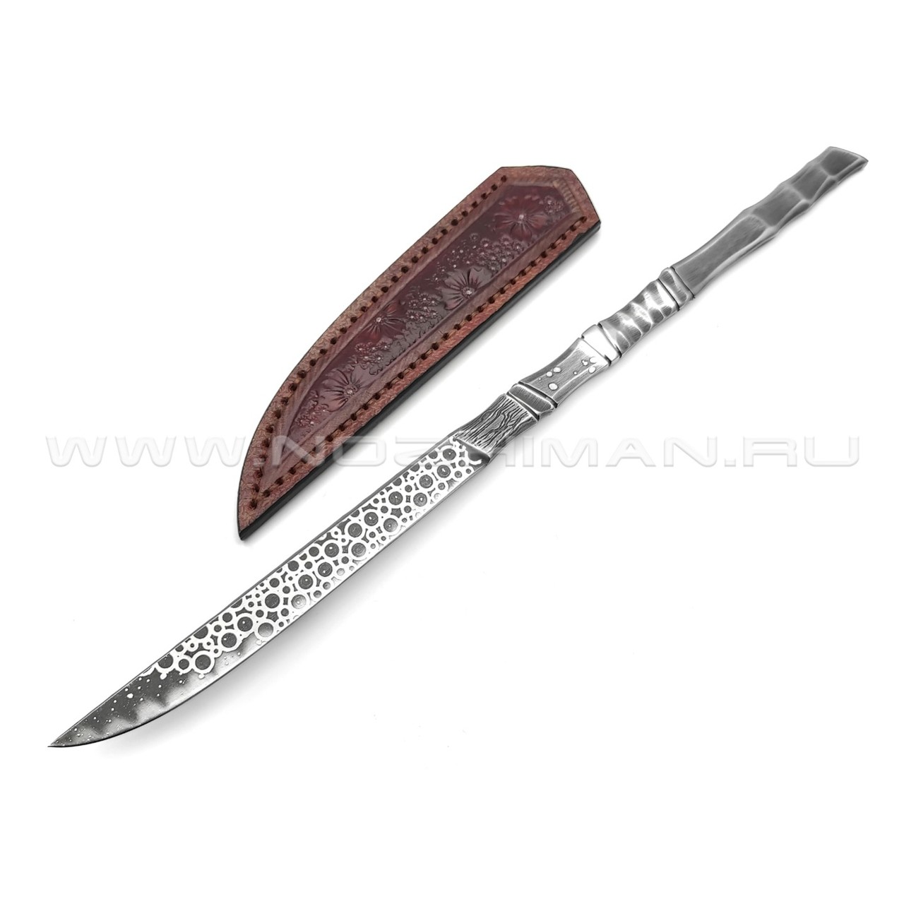 Волчий Век нож скелетный Бамбук Custom сталь PGK WA, рукоять сталь