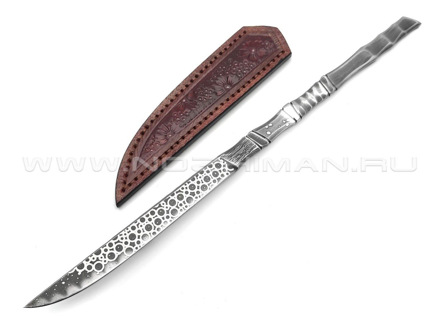 Волчий Век нож скелетный Бамбук Custom сталь PGK WA, рукоять сталь
