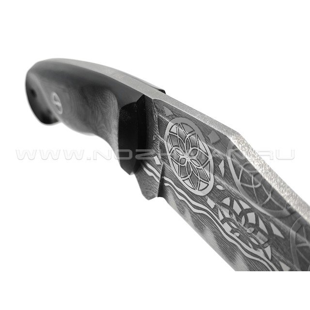 Волчий Век нож Бхадж сталь PGK WA, рукоять G10 black