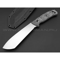 Волчий Век нож ДБ сталь Niolox WA, рукоять G10 black & white